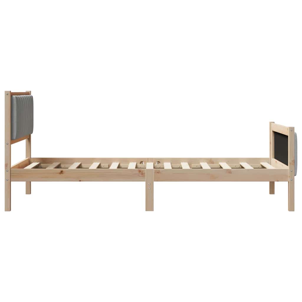 Estructura de cama Marrón y gris claro 100 x 200 cm