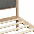 Estructura de cama Negro y gris oscuro 100 x 200 cm