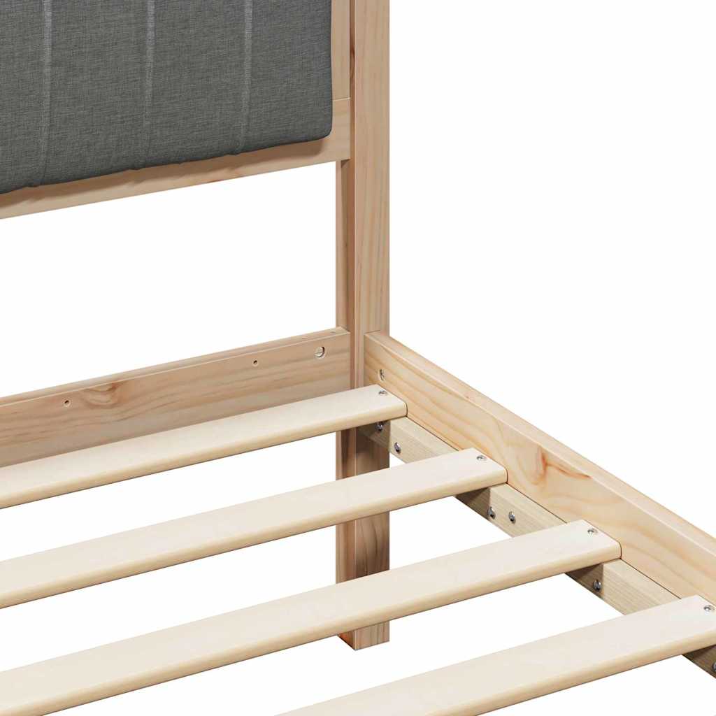 Estructura de cama Negro y gris oscuro 100 x 200 cm