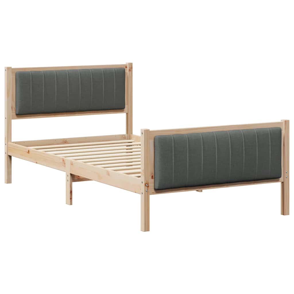 Estructura de cama Negro y gris oscuro 100 x 200 cm