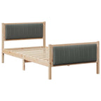 Estructura de cama Negro y gris oscuro 100 x 200 cm