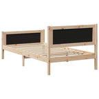 Estructura de cama Negro y gris oscuro 100 x 200 cm