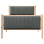 Estructura de cama Negro y gris oscuro 100 x 200 cm