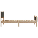 Estructura de cama Negro y gris oscuro 100 x 200 cm