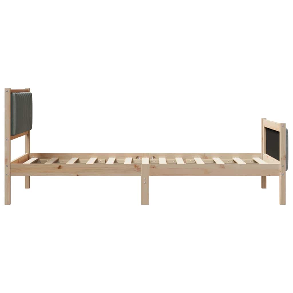 Estructura de cama Negro y gris oscuro 100 x 200 cm
