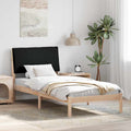 Estructura de cama con cabecera Marrón y negro 100 x 200 cm