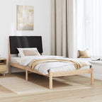 Estructura de cama con cabecera Marrón y negro 100 x 200 cm
