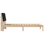 Estructura de cama con cabecera Marrón y negro 100 x 200 cm
