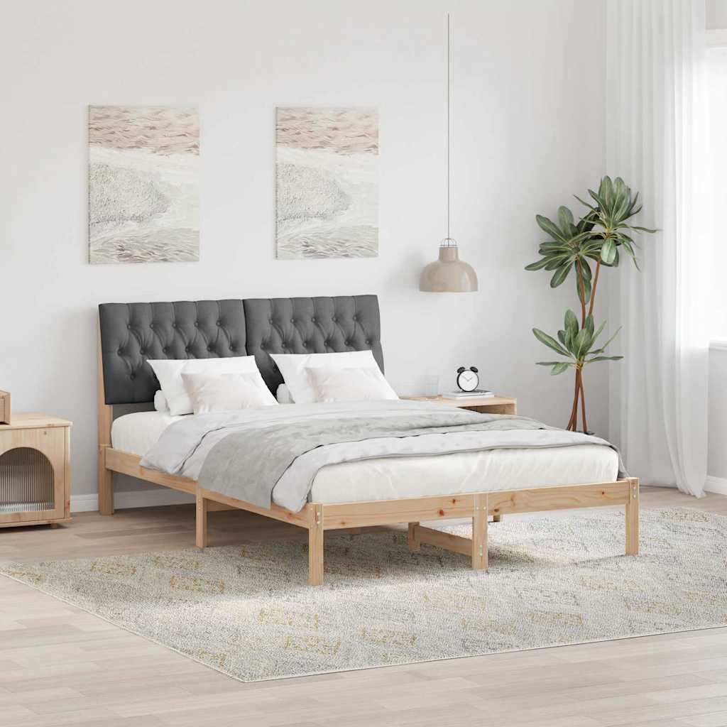 Estructura de Cama con Cabecera Tapizada 100 x 200 cm