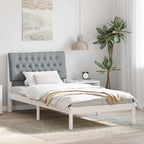 Estructura de Cama con Cabecera Tapizada 100 x 200 cm
