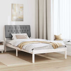 Estructura de Cama con Cabecera Tapizada 100 x 200 cm