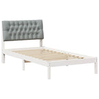 Estructura de Cama con Cabecera Tapizada 100 x 200 cm