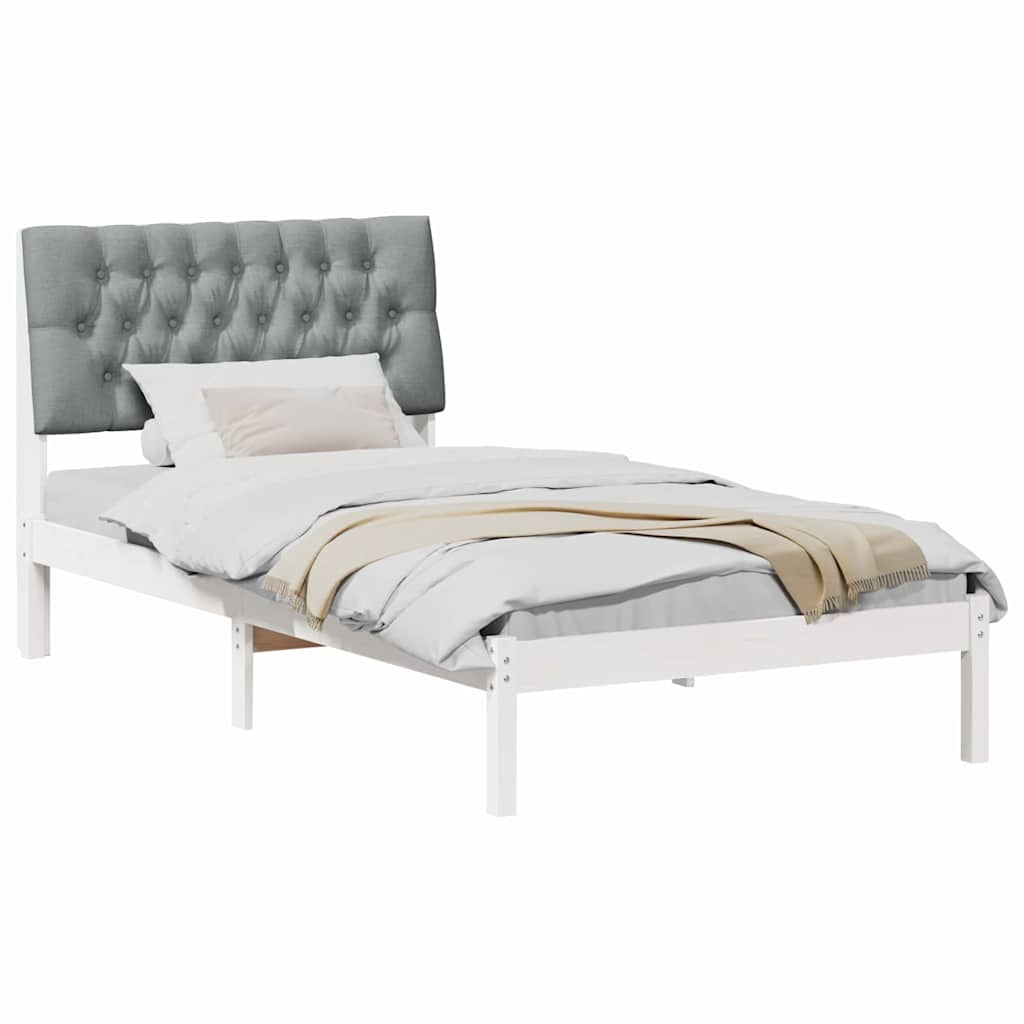 Estructura de Cama con Cabecera Tapizada 100 x 200 cm
