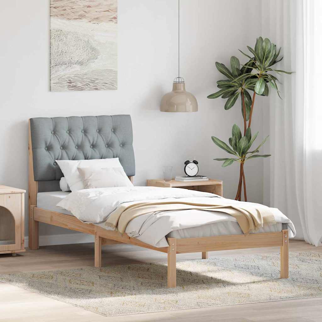 Estructura de Cama con Cabecera Tapizada 100 x 200 cm