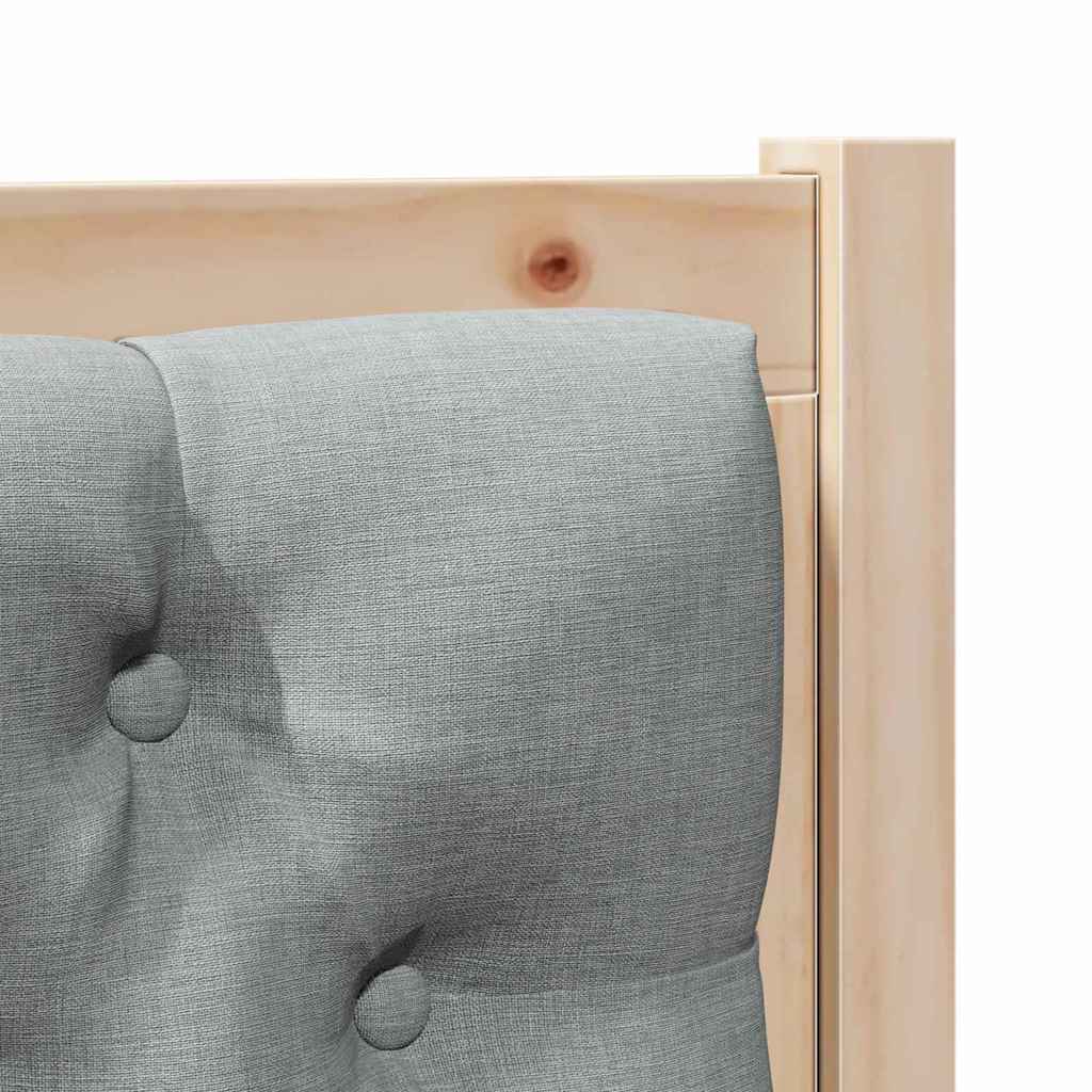 Cabecero Otro Marrón y gris claro 100 cm Madera maciza de pino