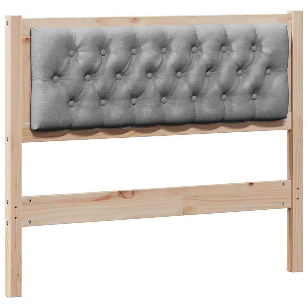 Cabecero Otro Marrón y gris claro 100 cm Madera maciza de pino