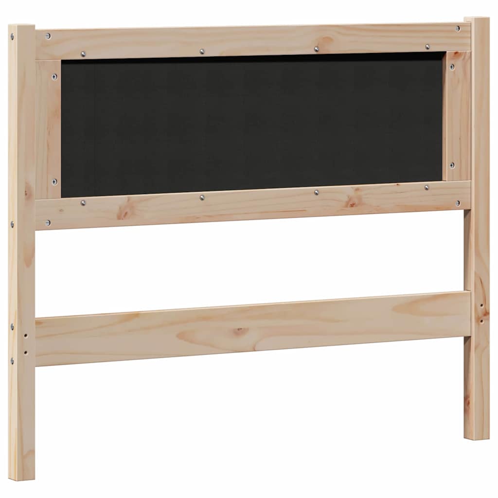Cabecero Otro Marrón y gris claro 100 cm Madera maciza de pino