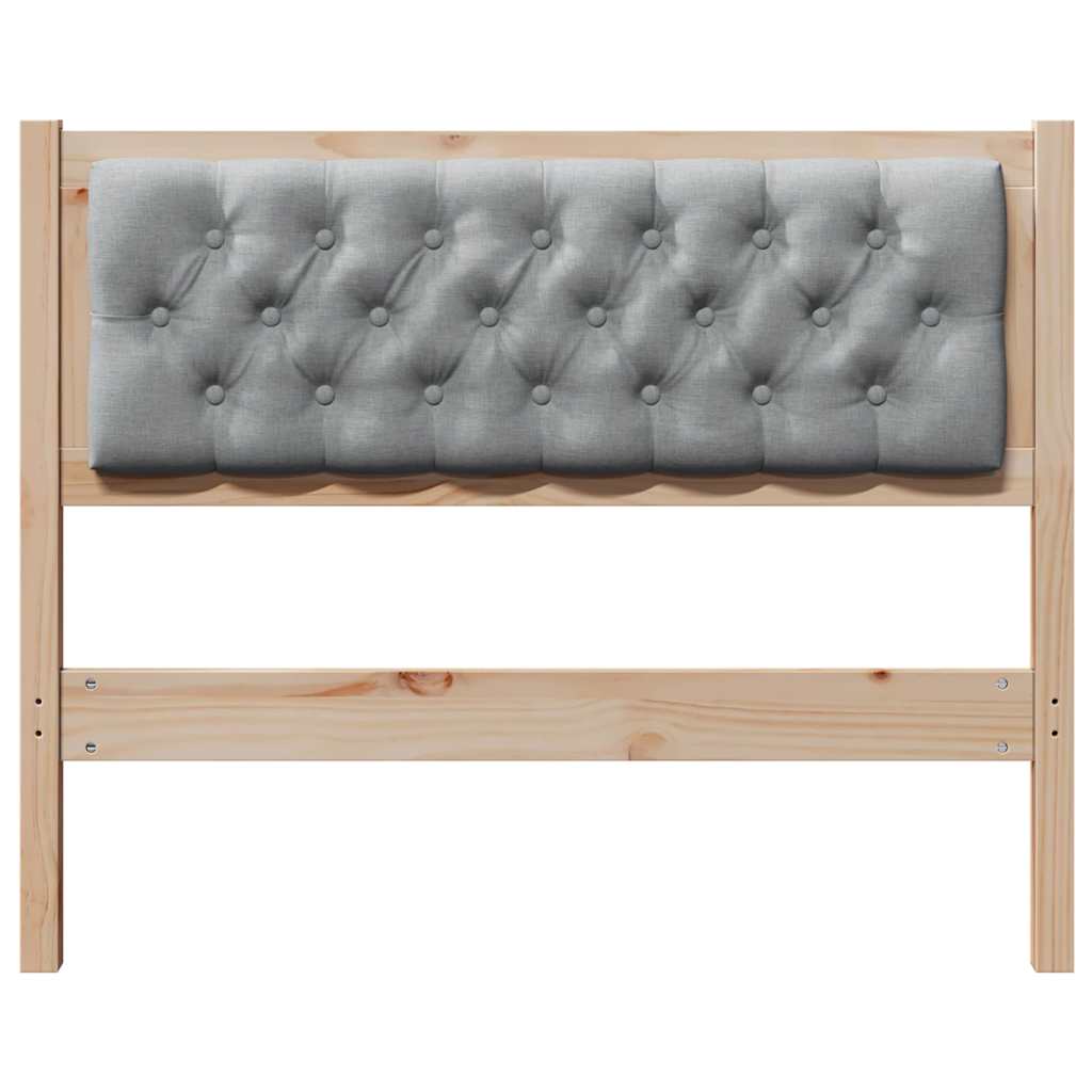 Cabecero Otro Marrón y gris claro 100 cm Madera maciza de pino