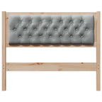 Cabecero Otro Marrón y gris claro 100 cm Madera maciza de pino