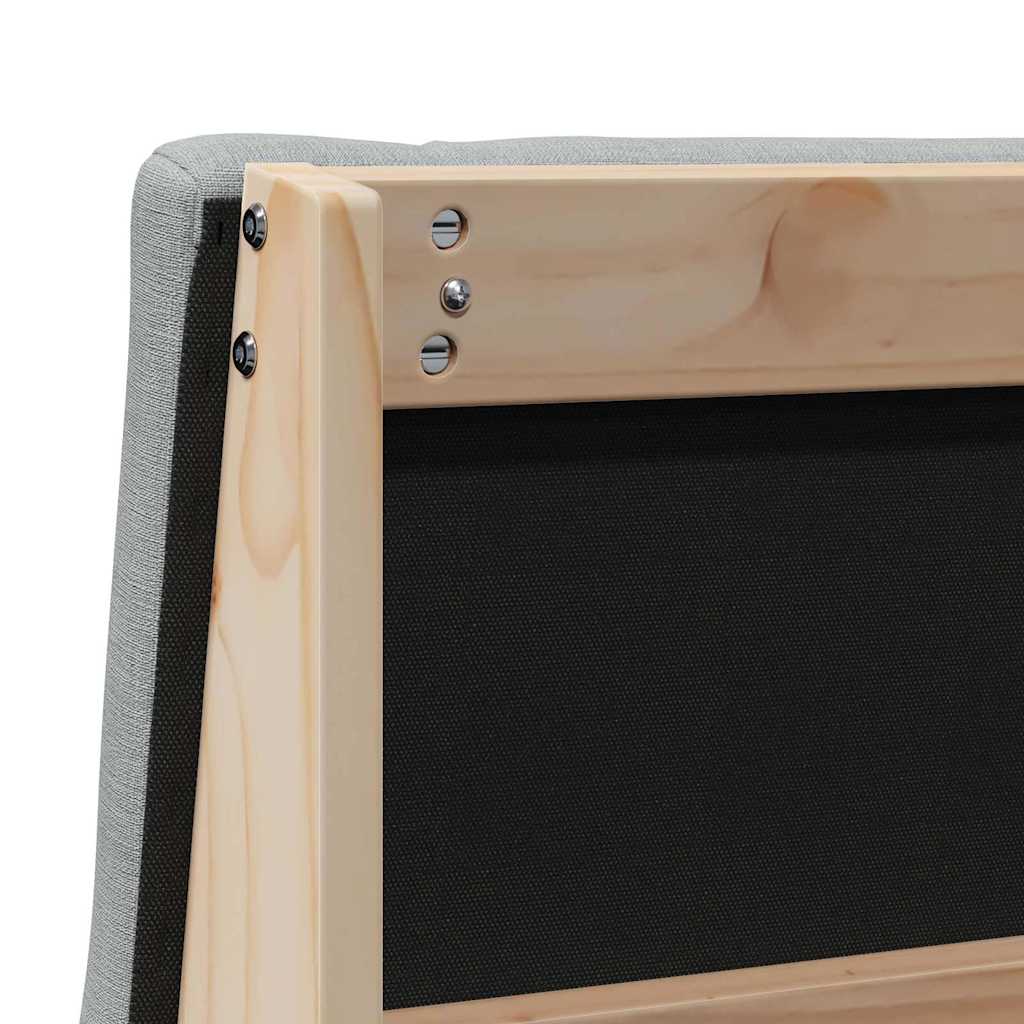 Cabecero tapizado Gris Claro 100 cm Madera de pino macizo