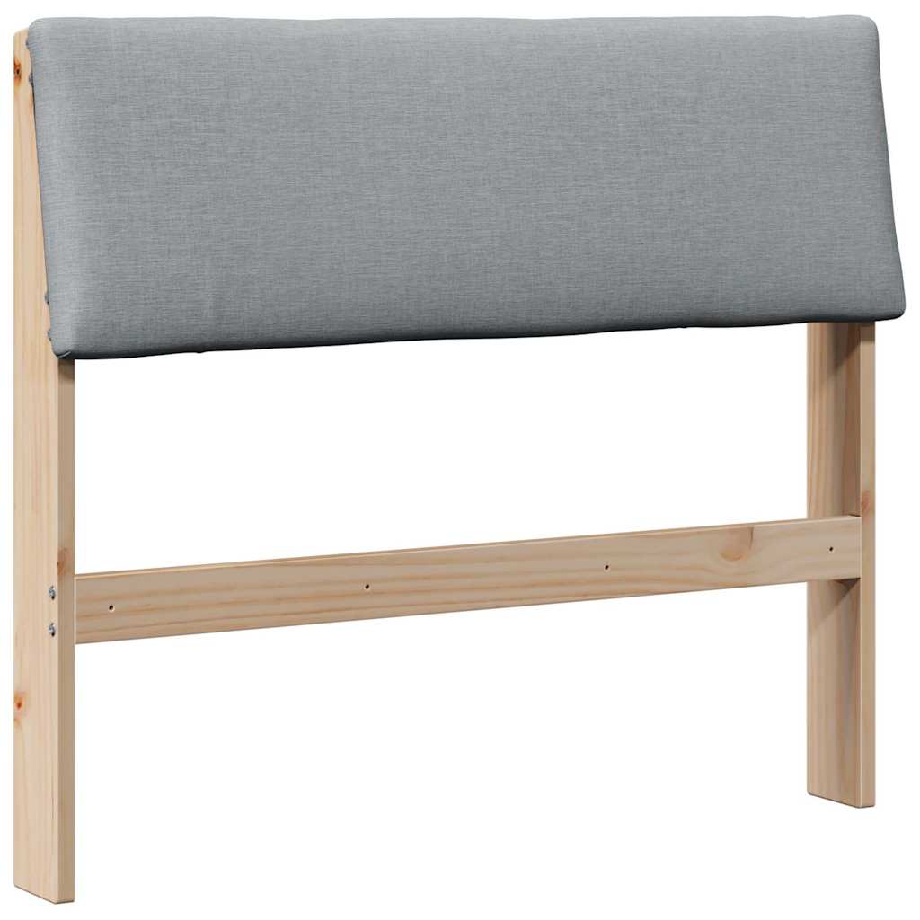 Cabecero tapizado Gris Claro 100 cm Madera de pino macizo
