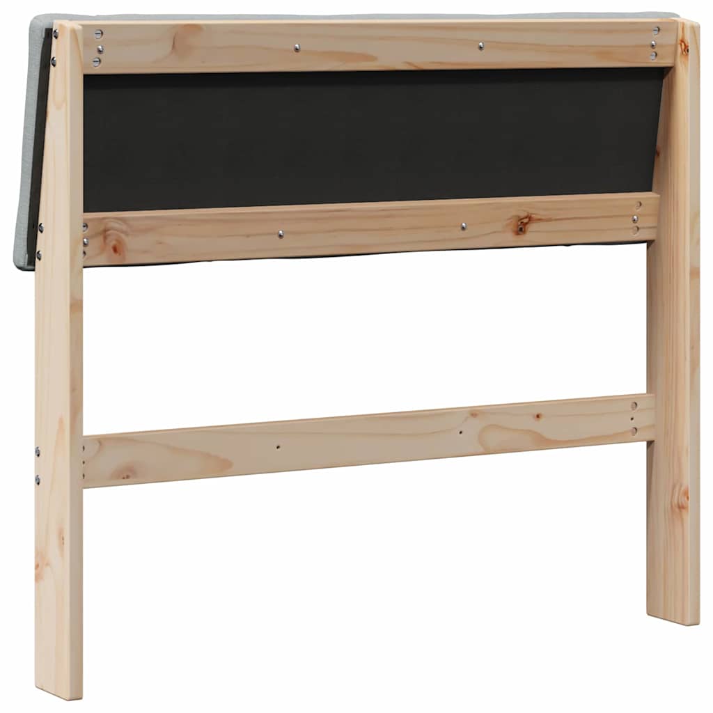 Cabecero tapizado Gris Claro 100 cm Madera de pino macizo