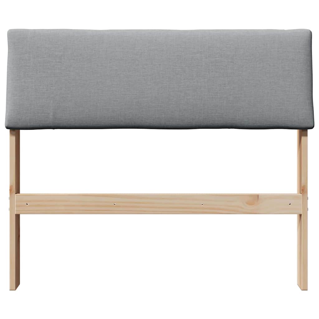 Cabecero tapizado Gris Claro 100 cm Madera de pino macizo