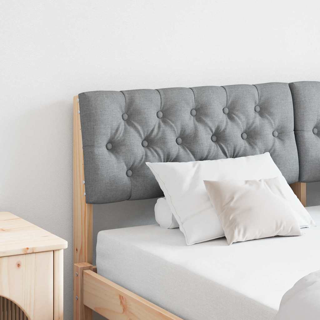 Cabecero tapizado Gris Claro 100 cm Madera de pino macizo