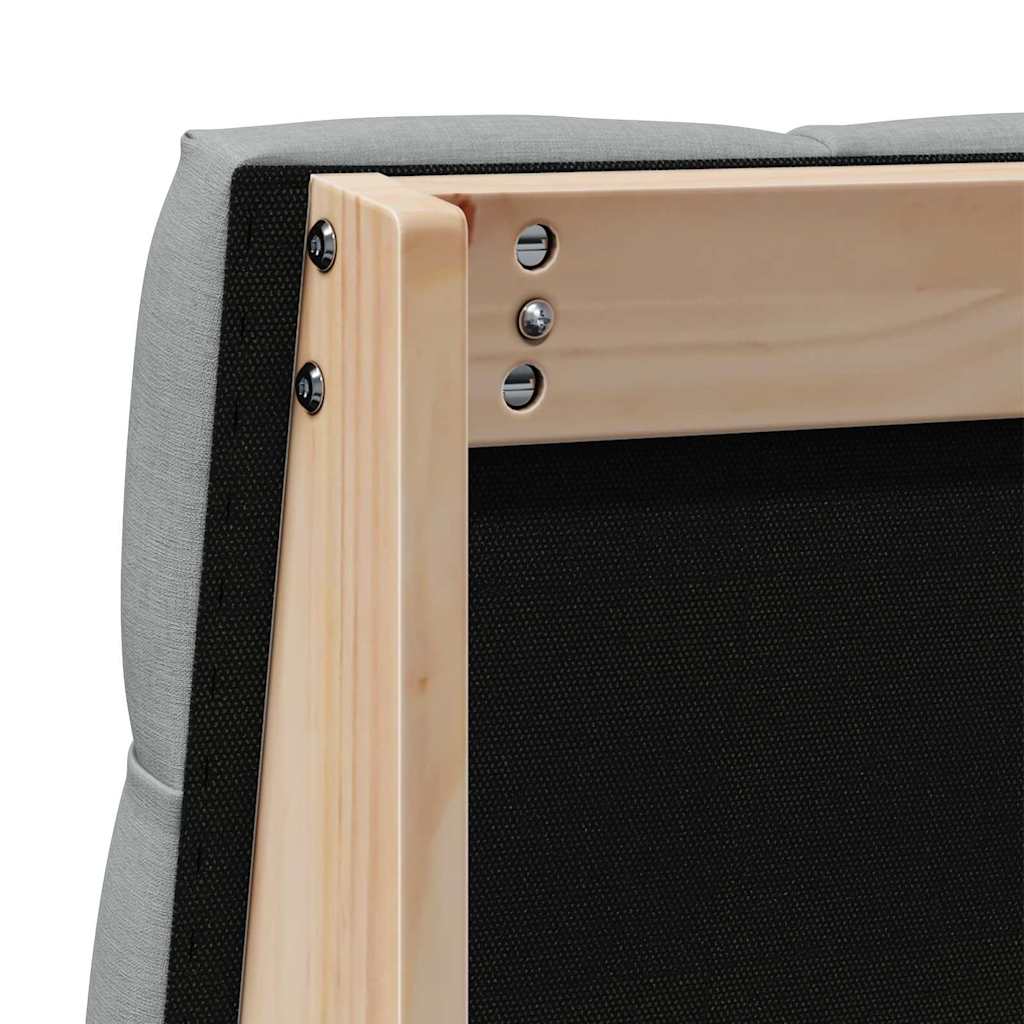 Cabecero tapizado Gris Claro 100 cm Madera de pino macizo