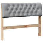 Cabecero tapizado Gris Claro 100 cm Madera de pino macizo