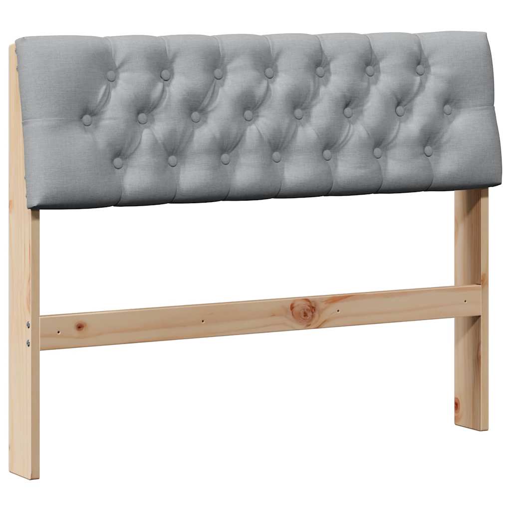 Cabecero tapizado Gris Claro 100 cm Madera de pino macizo