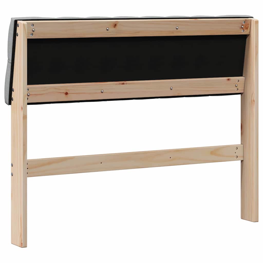 Cabecero tapizado Gris Claro 100 cm Madera de pino macizo