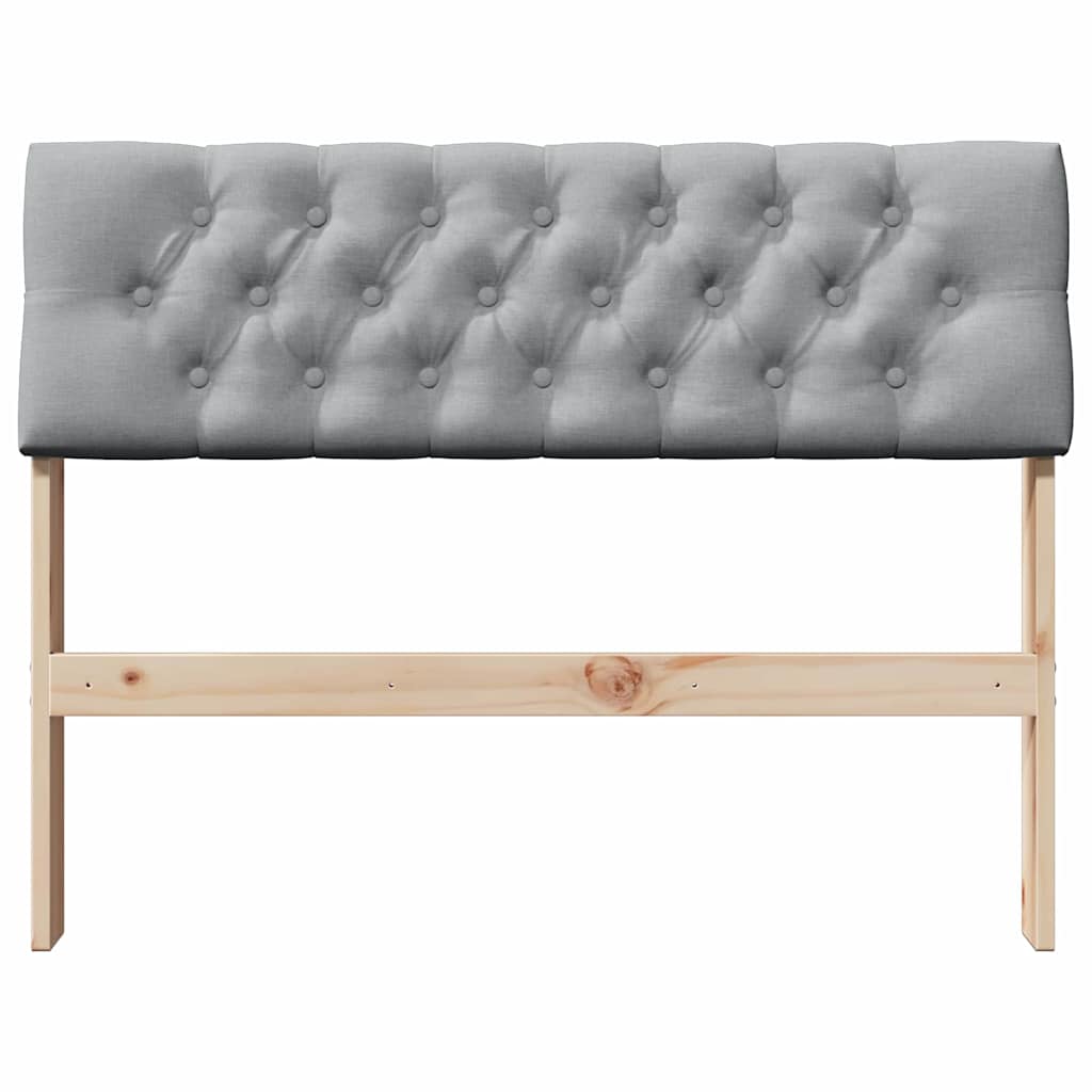 Cabecero tapizado Gris Claro 100 cm Madera de pino macizo
