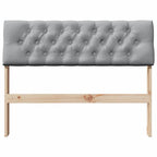 Cabecero tapizado Gris Claro 100 cm Madera de pino macizo