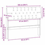 Cabecero tapizado Gris Claro 100 cm Madera de pino macizo