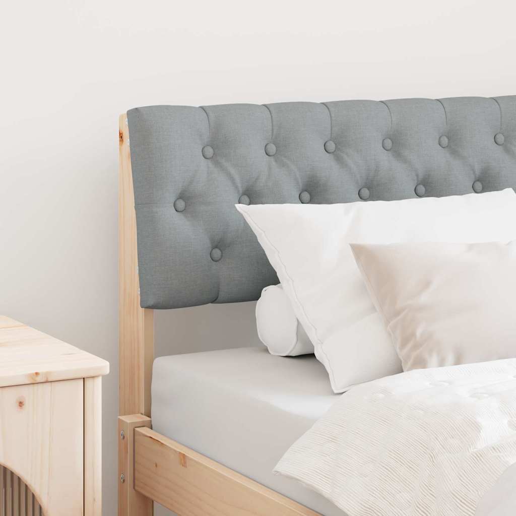 Cabecero tapizado Gris Claro 100 cm Madera de pino macizo