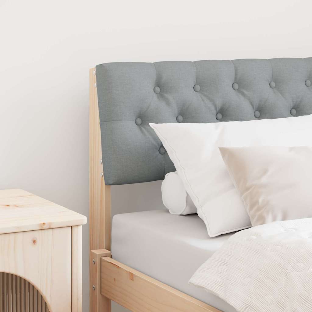 Cabecero tapizado Gris Claro 100 cm Madera de pino macizo