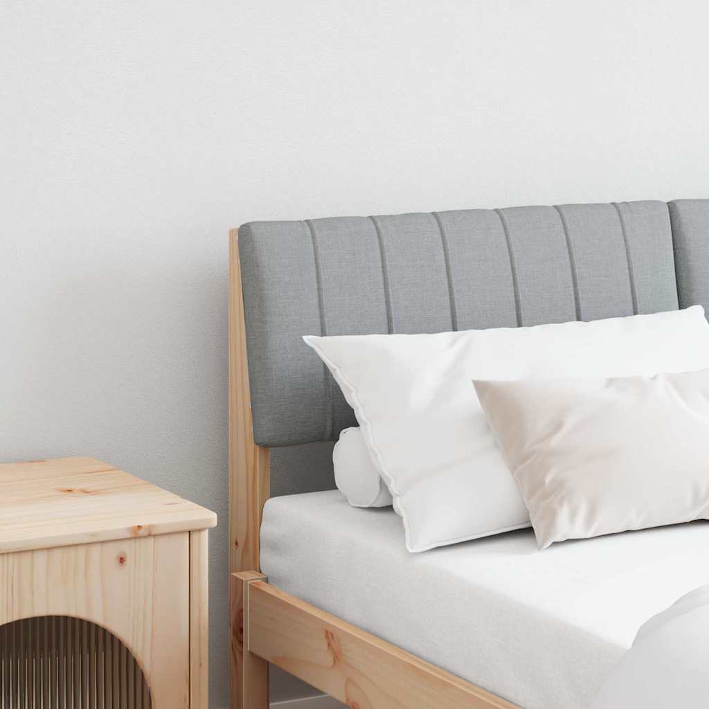 Cabecero tapizado Gris Claro 100 cm Madera de pino macizo