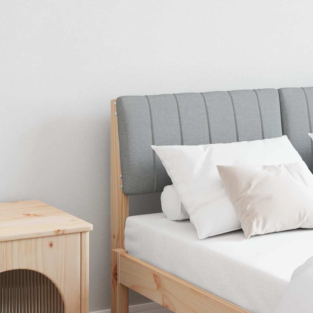 Cabecero tapizado Gris Claro 100 cm Madera de pino macizo