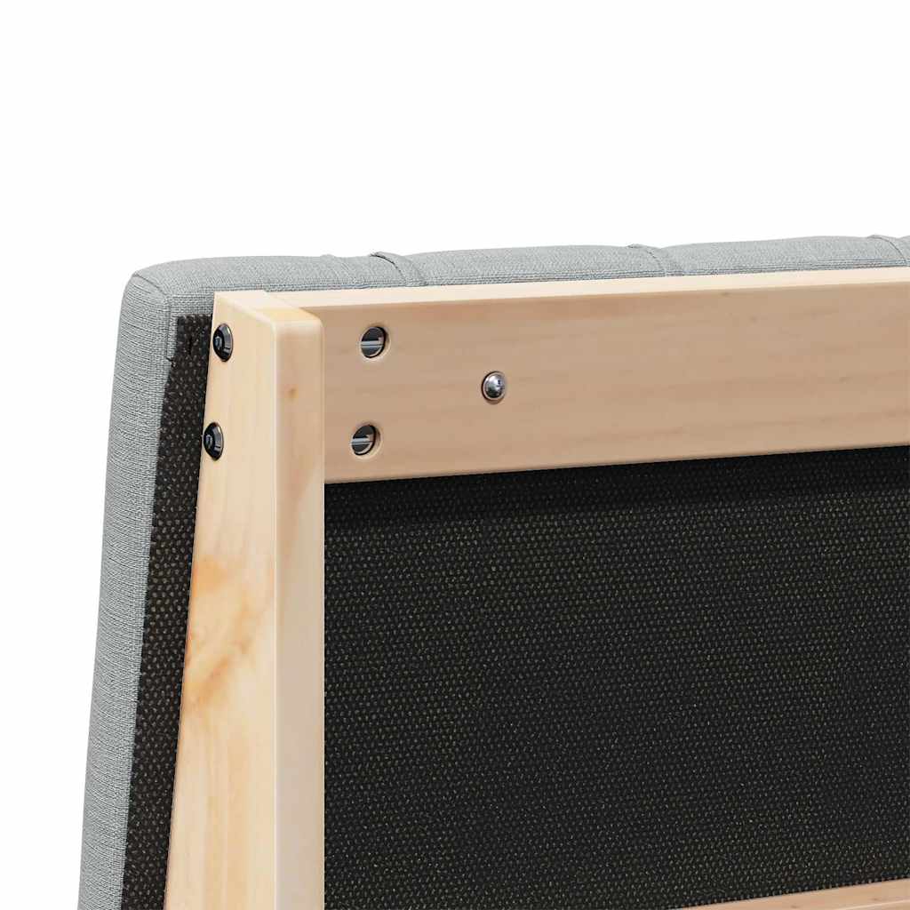 Cabecero tapizado Gris Claro 100 cm Madera de pino macizo