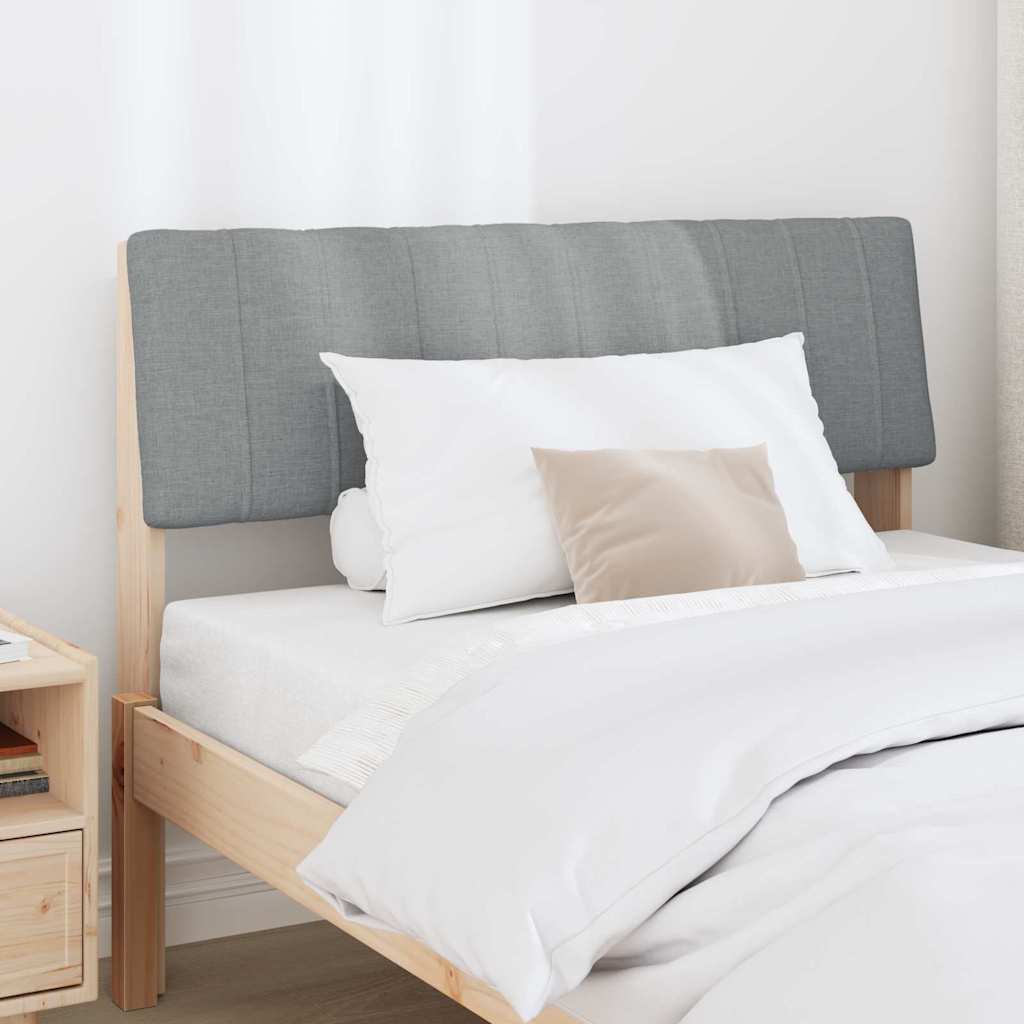 Cabecero tapizado Gris Claro 100 cm Madera de pino macizo
