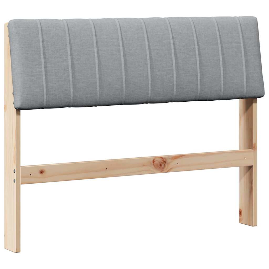 Cabecero tapizado Gris Claro 100 cm Madera de pino macizo