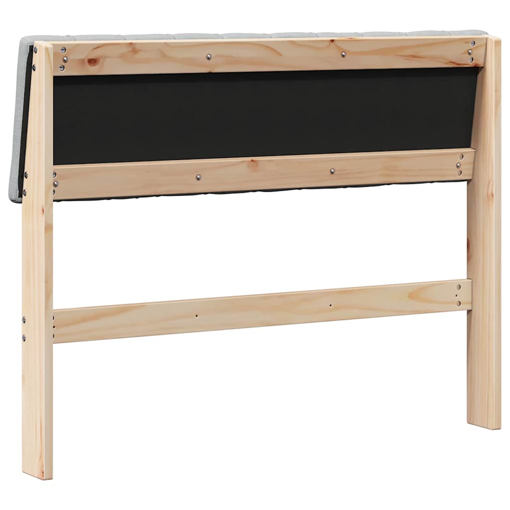 Cabecero tapizado Gris Claro 100 cm Madera de pino macizo