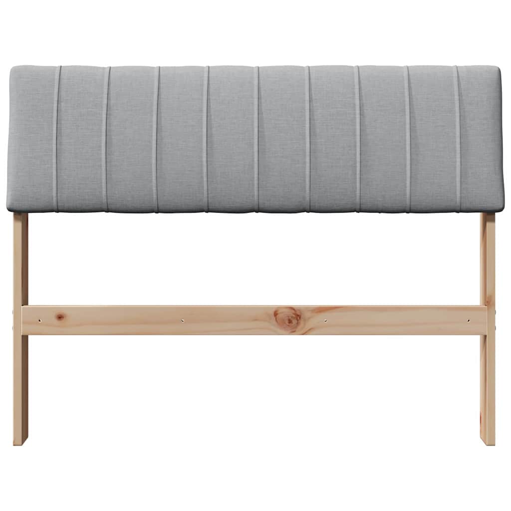 Cabecero tapizado Gris Claro 100 cm Madera de pino macizo