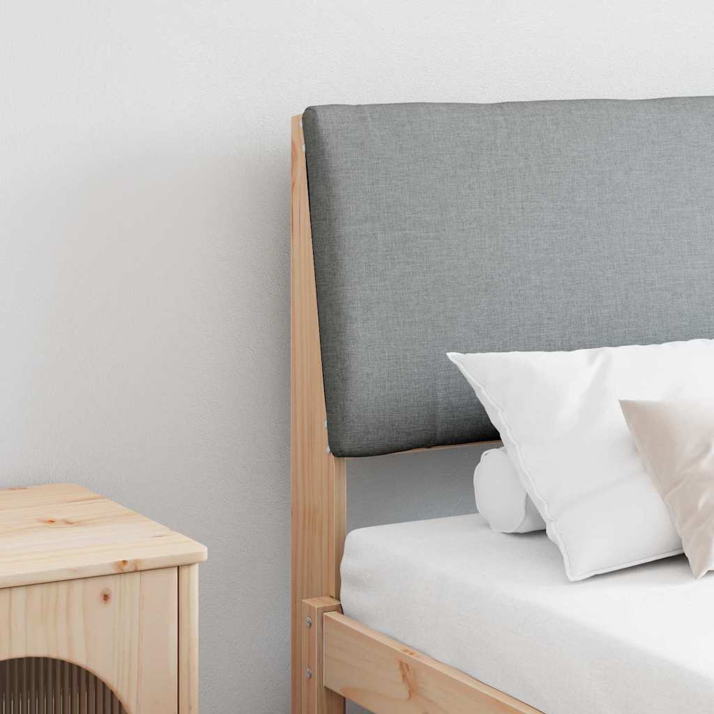 Cabecero tapizado Gris Claro 100 cm Madera de pino macizo