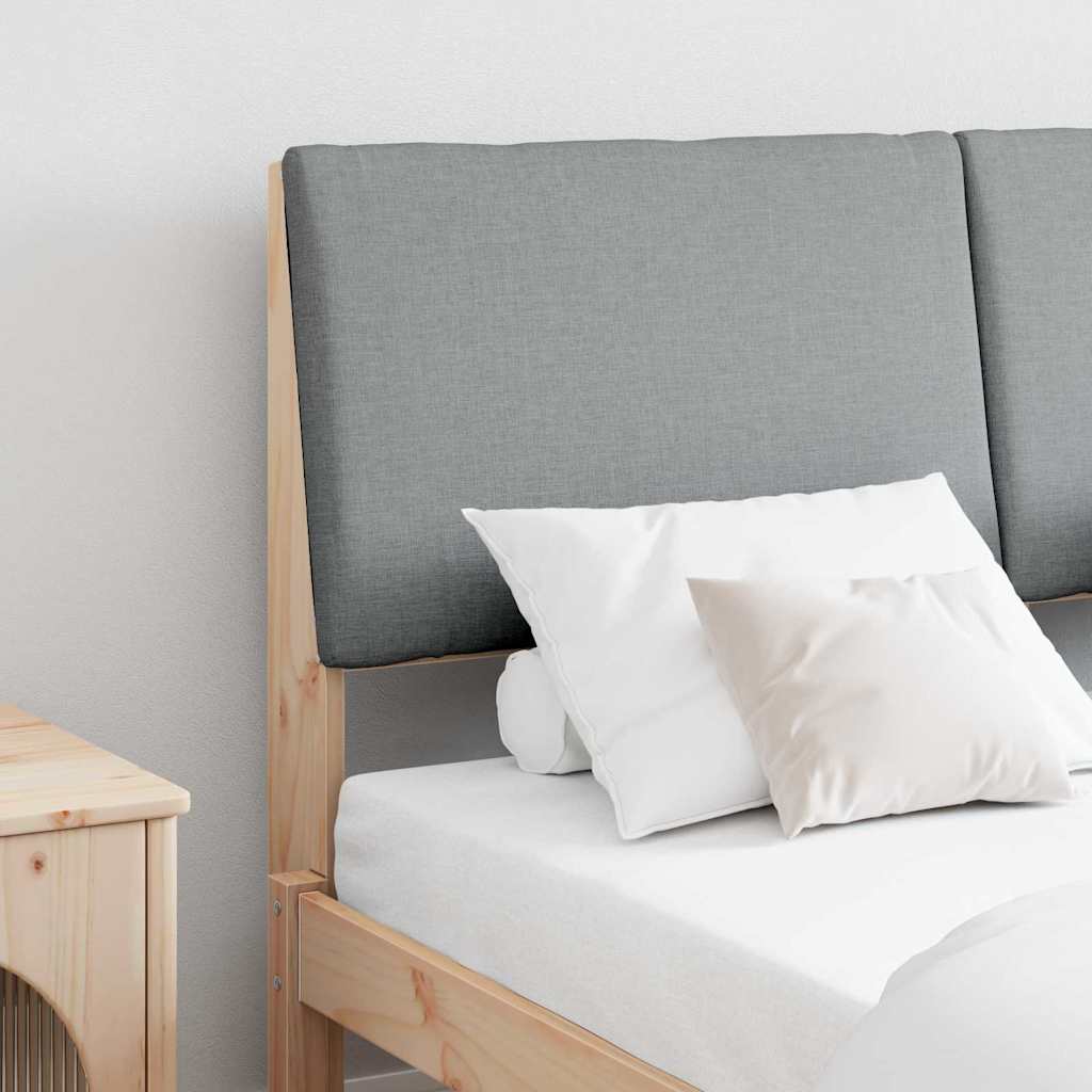 Cabecero tapizado Gris Claro 100 cm Madera de pino macizo