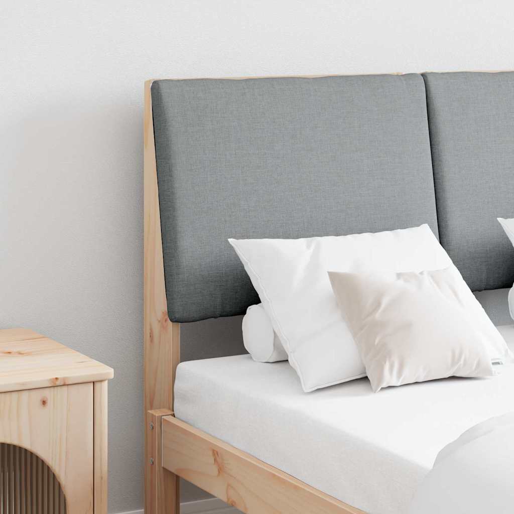 Cabecero tapizado Gris Claro 100 cm Madera de pino macizo