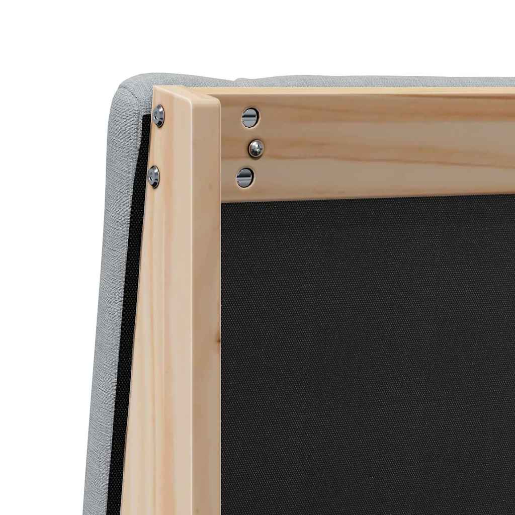 Cabecero tapizado Gris Claro 100 cm Madera de pino macizo