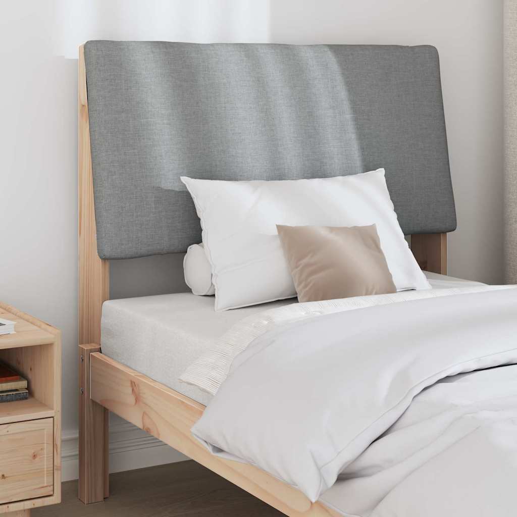 Cabecero tapizado Gris Claro 100 cm Madera de pino macizo