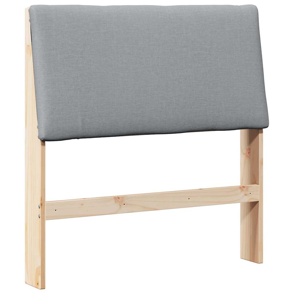 Cabecero tapizado Gris Claro 100 cm Madera de pino macizo